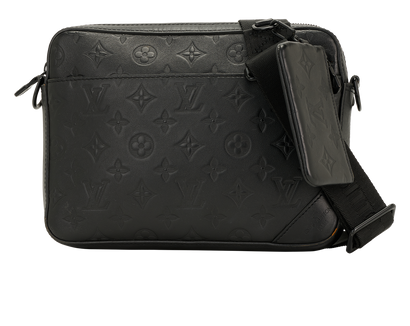 Shadow Duo Messenger Bag, &pound;695, Handbags, Black, Leather, Front view